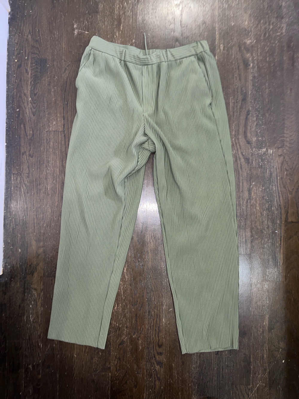Zara Olive Ribbed Jogger Pants